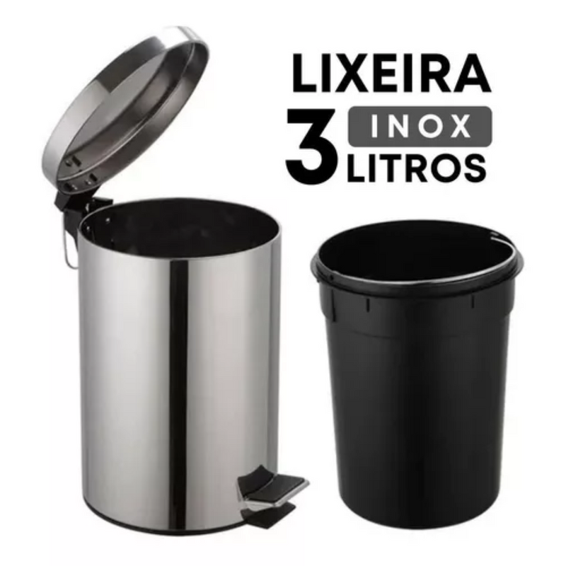 Lixeira Inox de 3L