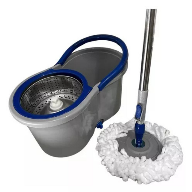 Mop Giratório 360° com Cesto Inox