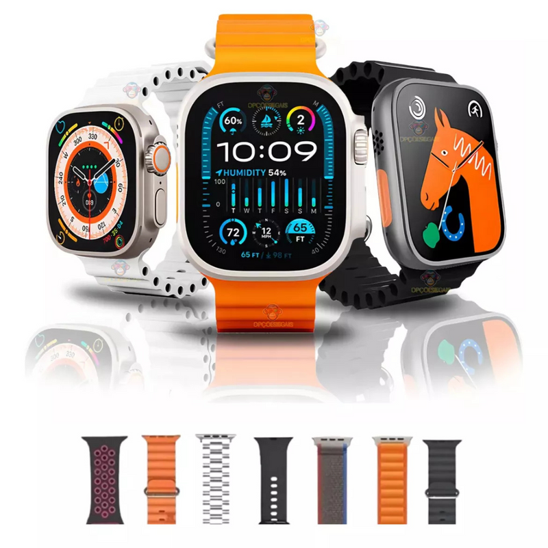 Smartwatch Ultra 9 - com 7 Pulseiras