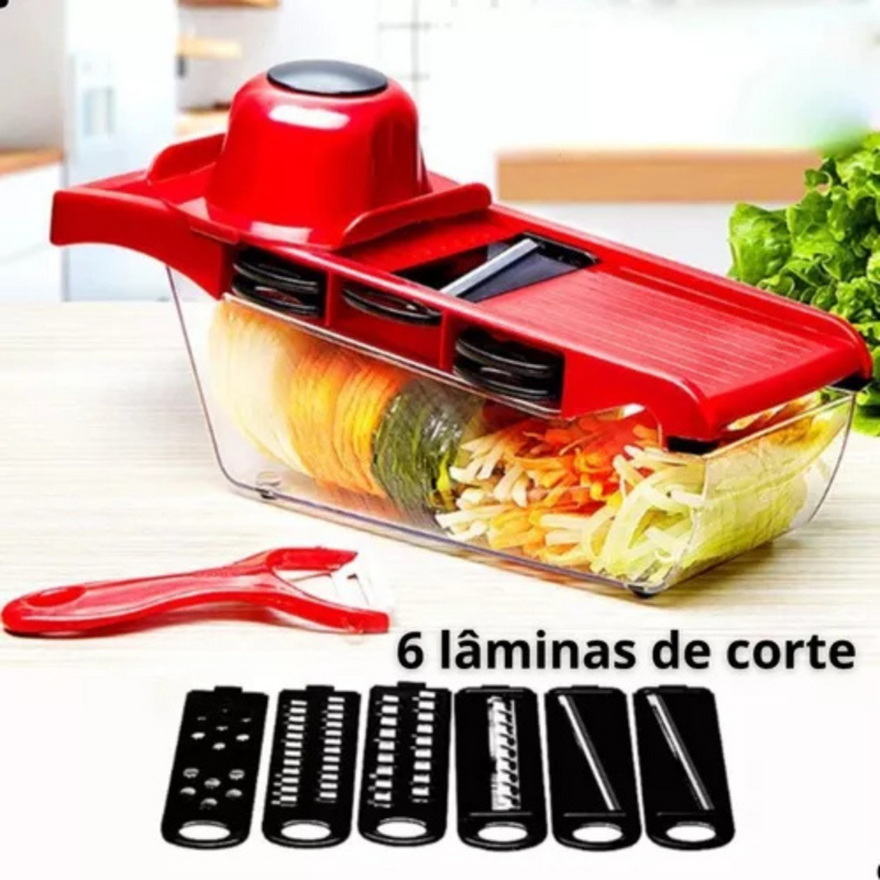 Mandoline Cortador de Legumes Multifuncional em Inox