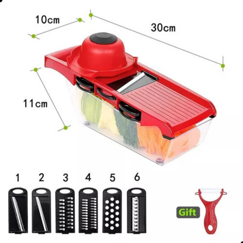 Mandoline Cortador de Legumes Multifuncional em Inox