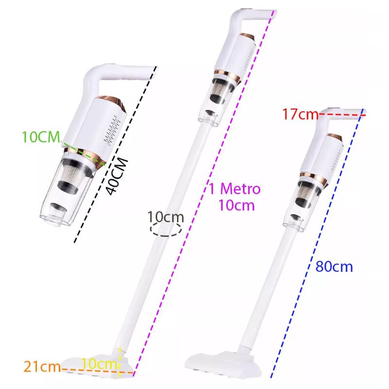 Aspirador de Pó Vertical Multifuncional Portátil